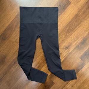 Spanx High Rise Seamless Leggings Black Casual Minimalist Athleisure Sz Large